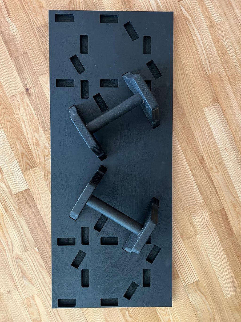 Ergonomic Calisthenics Station, Home Gym Trainer, Painted Birch Plywood Push Up Board