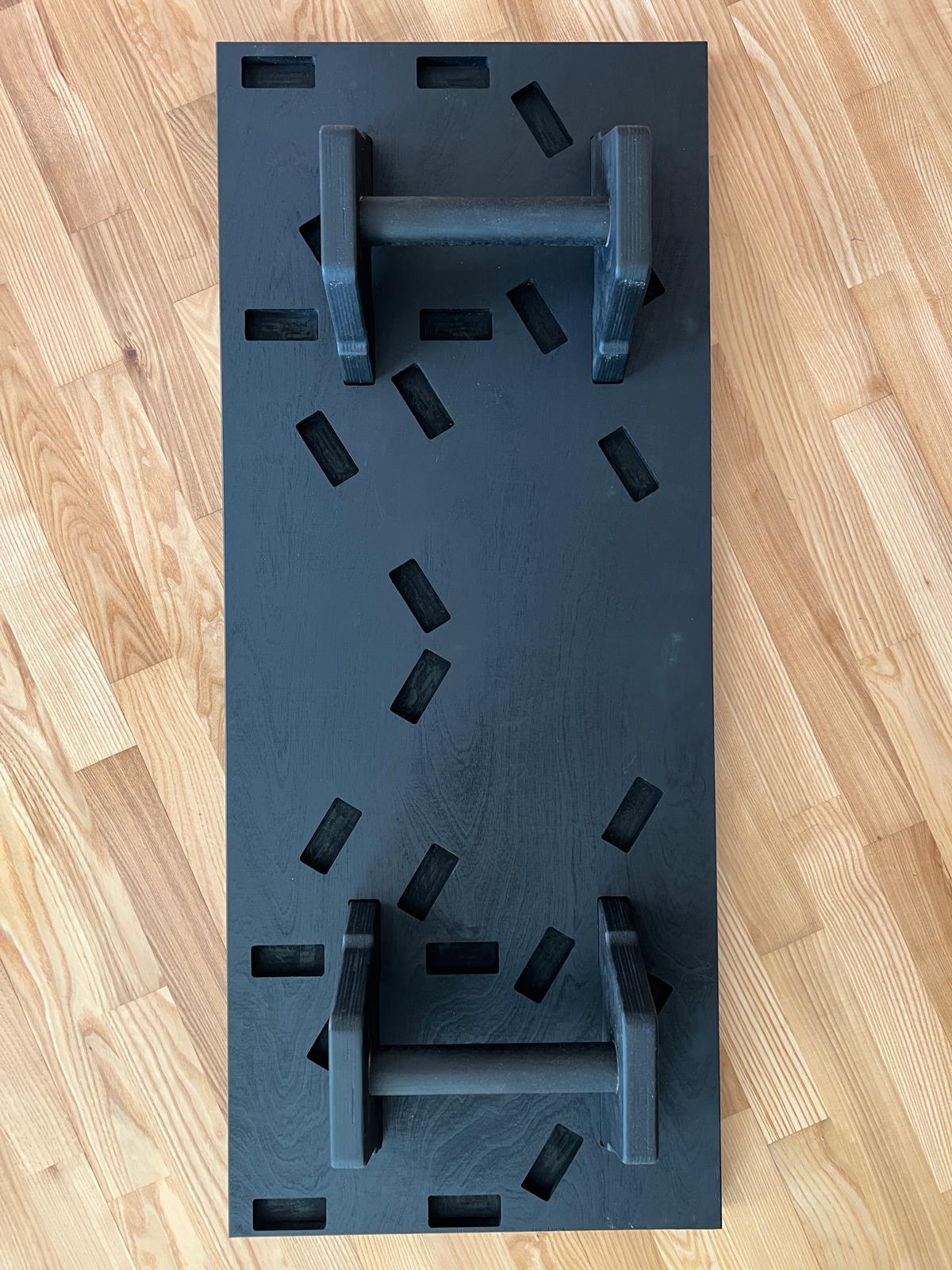 Ergonomic Calisthenics Station, Home Gym Trainer, Painted Birch Plywood Push Up Board