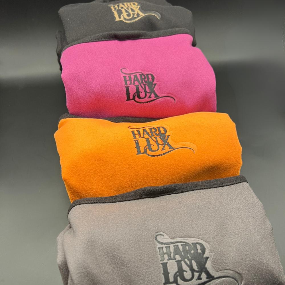 Gray  microfiber towel with integrated magnetic strip, 50*90