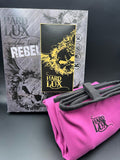 Pink microfiber towel with integrated magnetic strip, 50*90
