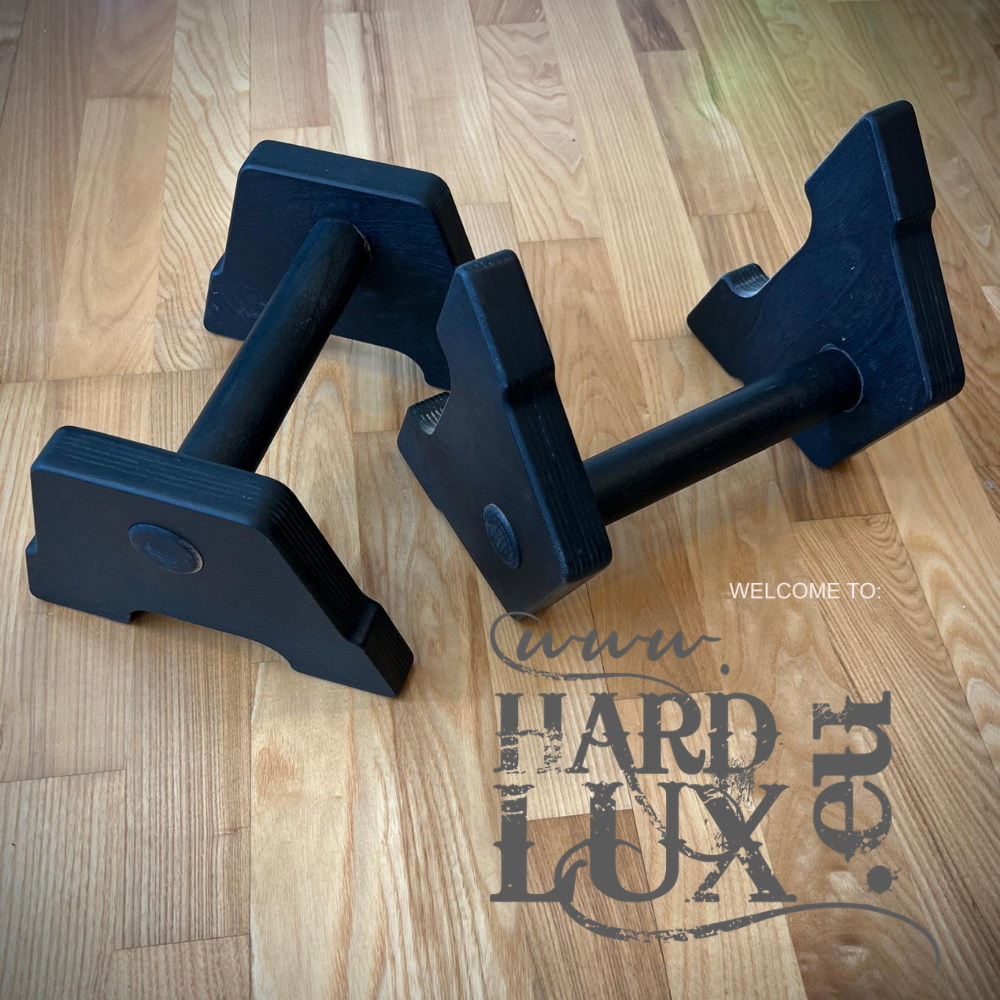 Handmade painted birch plywood parallettes – Professional Push-Up Bars for home gym trainer & calisthenics, strength training