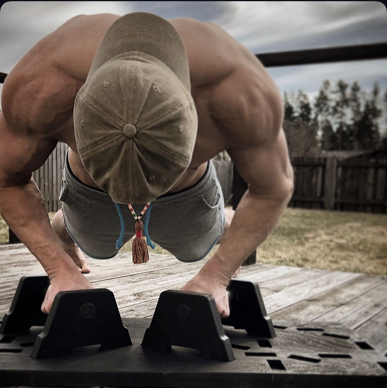Ergonomic Calisthenics Station, Home Gym Trainer, Painted Birch Plywood Push Up Board