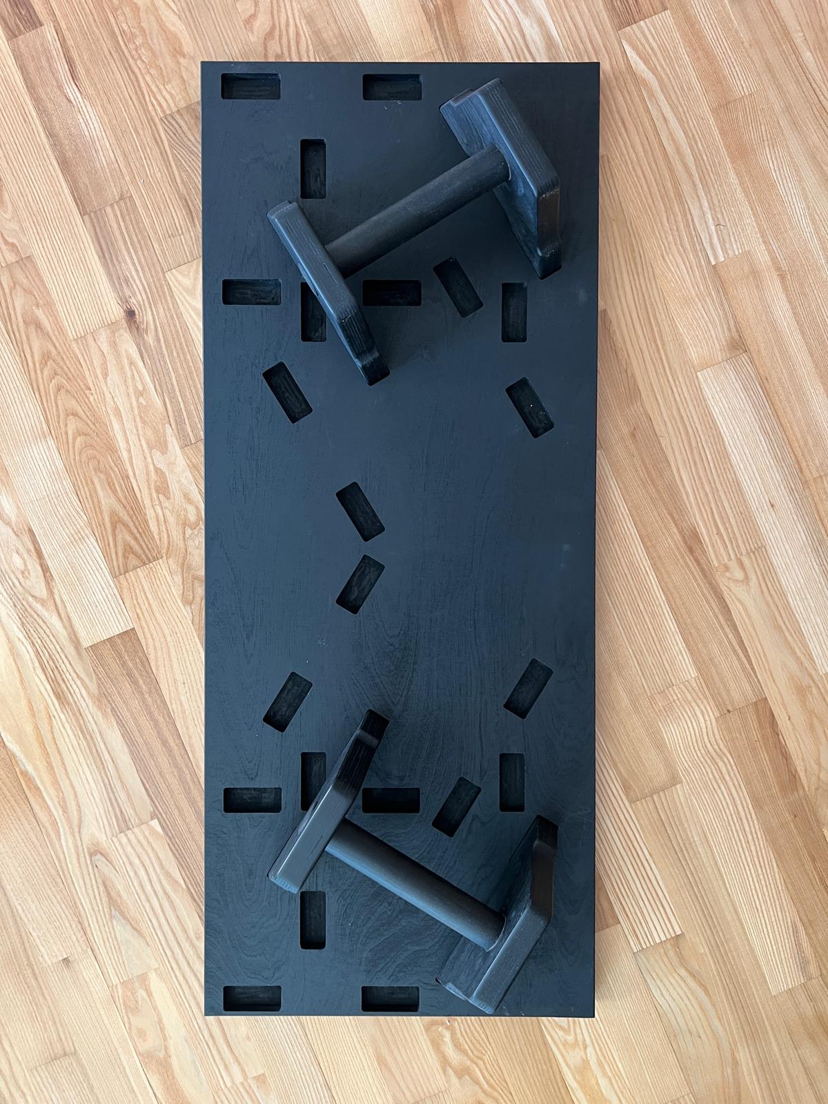 Ergonomic Calisthenics Station, Home Gym Trainer, Painted Birch Plywood Push Up Board